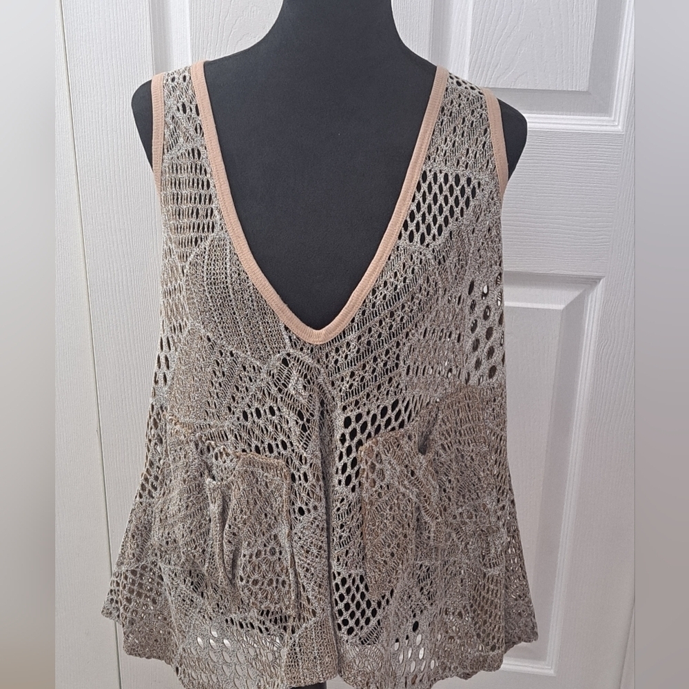 Women's Lily Crochet Vest by Firmiana Size M